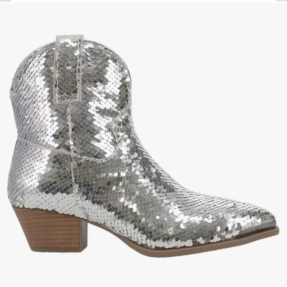 DINGO Bling Thing Sequin Ankle Boots ~ NWT