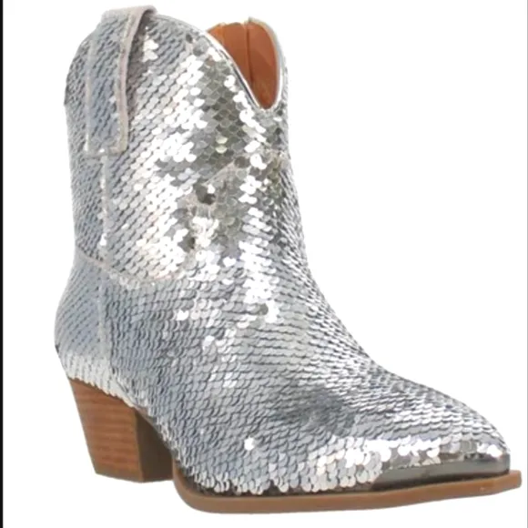 DINGO Bling Thing Sequin Ankle Boots ~ NWT