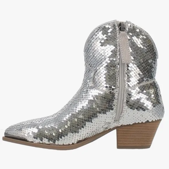 DINGO Bling Thing Sequin Ankle Boots ~ NWT
