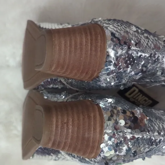 DINGO Bling Thing Sequin Ankle Boots ~ NWT