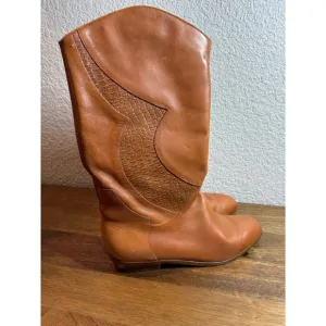 DINGO Leather Cowboy Boots Western Style Detail Brown Boots Women's size 7.5