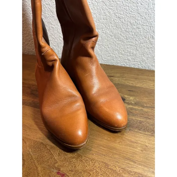 DINGO Leather Cowboy Boots Western Style Detail Brown Boots Women's size 7.5