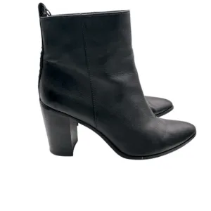 DKNY Black leather Women's Black Ankle Boots size 9.5
