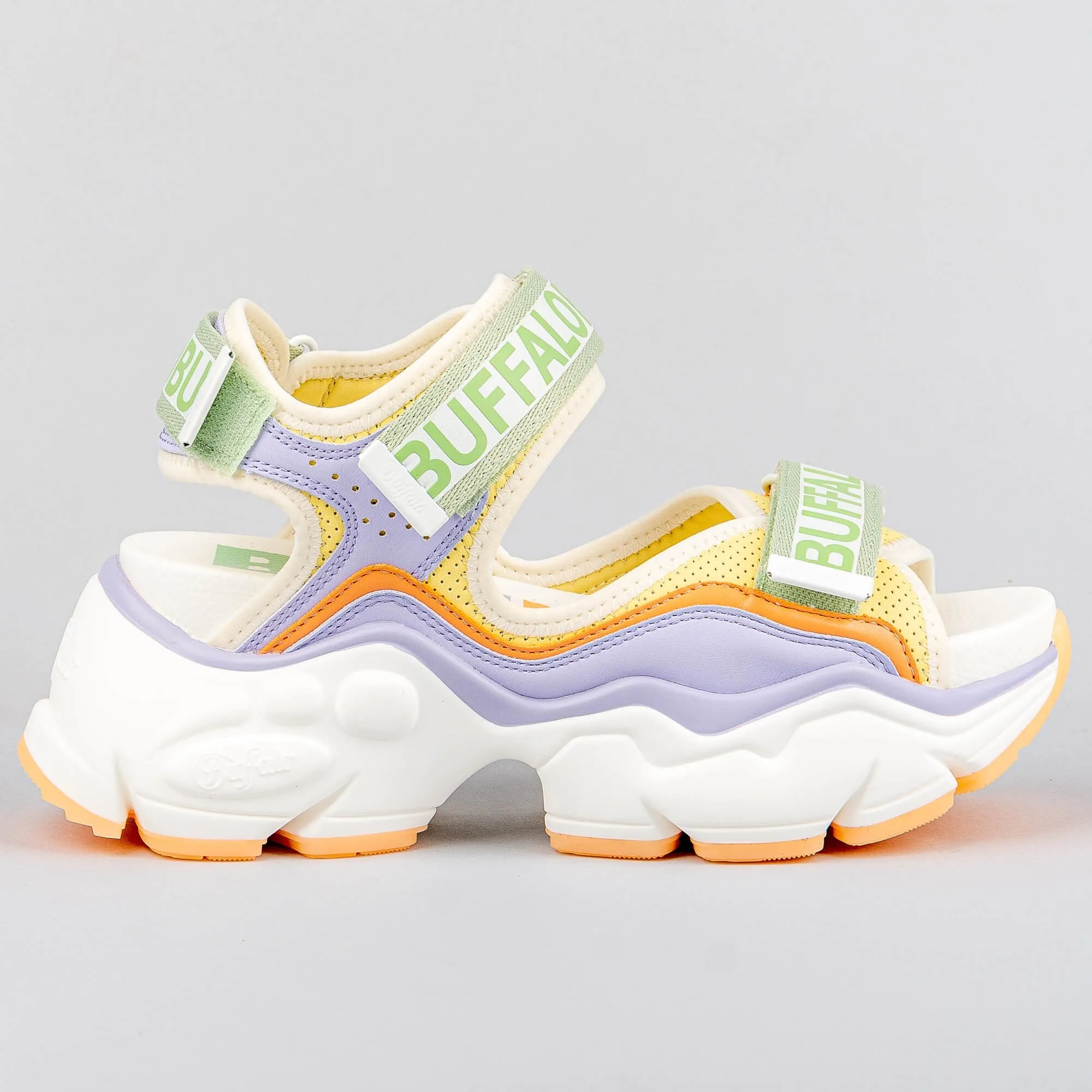 Dámske sandále Buffalo Sandal Platform Binary 0 Lavender Multi