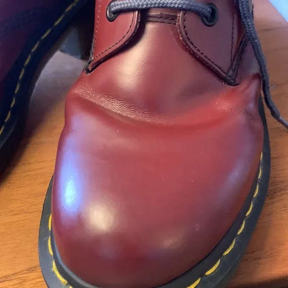 DOC MARTENS 1460 AIR WAIR CHERRY RED MAROON BURGUNDY LACEUP BOOTS,COMBAT…