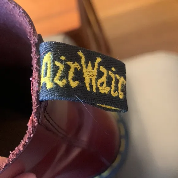 DOC MARTENS 1460 AIR WAIR CHERRY RED MAROON BURGUNDY LACEUP BOOTS,COMBAT…