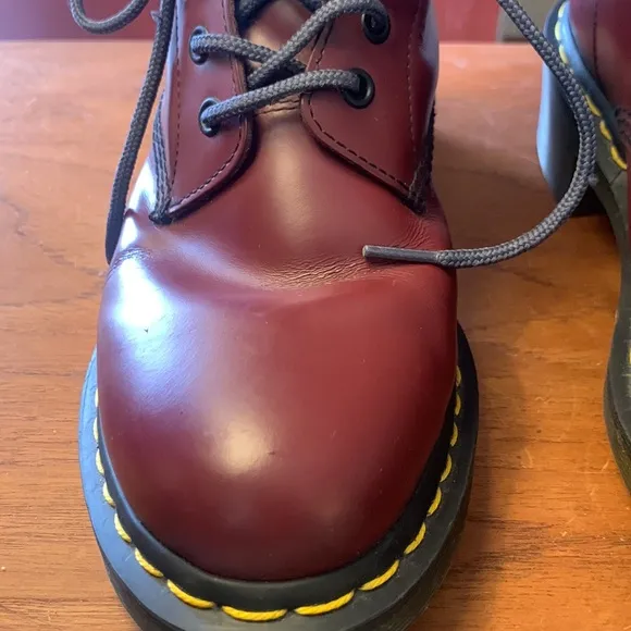 DOC MARTENS 1460 AIR WAIR CHERRY RED MAROON BURGUNDY LACEUP BOOTS,COMBAT…