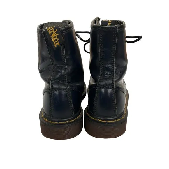 Doc Martens Navy Blue Leather Combat Boots Sz 5.5