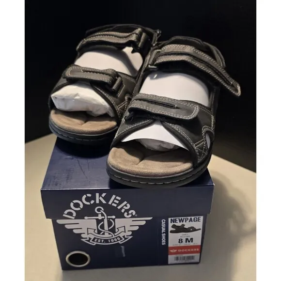 Dockers New Page Sandals Men's Size 8 M Newpage Sandal Adjustable Men Shoe, New