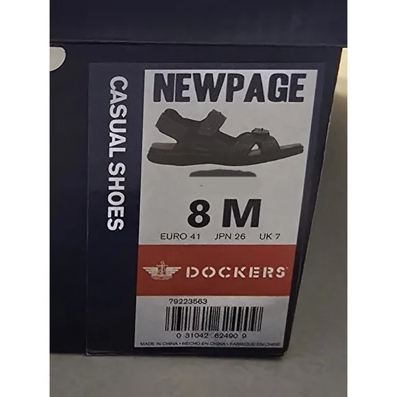 Dockers New Page Sandals Men's Size 8 M Newpage Sandal Adjustable Men Shoe, New
