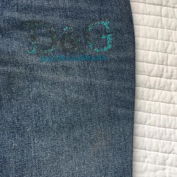 Dolce &amp; Gabbana Straight Leg Crop Distressed Denim Jeans 24
