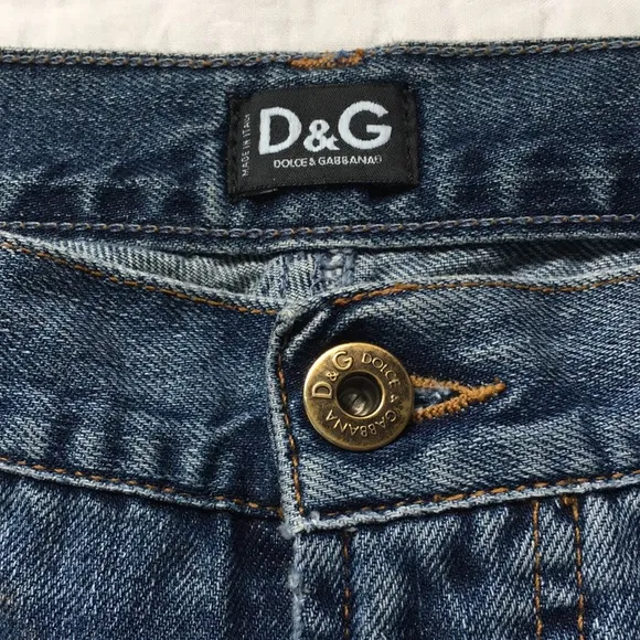 Dolce &amp; Gabbana Straight Leg Crop Distressed Denim Jeans 24