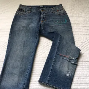 Dolce &amp; Gabbana Straight Leg Crop Distressed Denim Jeans 24