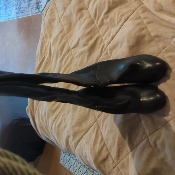 Dolce Vita Black Leather Knee-High Boots | Size 7.5