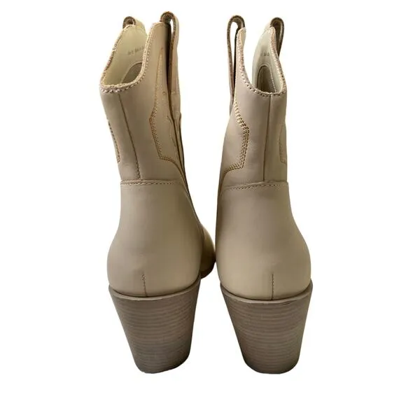 Dolce Vita Ginni Heeled Western Booties Pointed Toe Cowboy Spring Coastal Sz 9.5