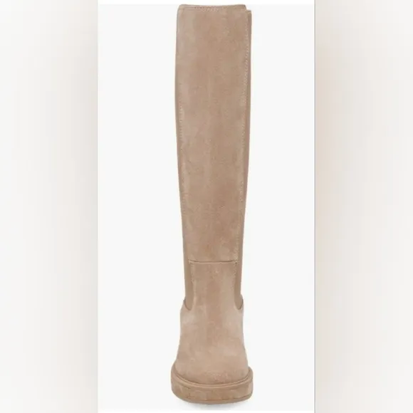 Dolce Vita Womens Eamon H2O Beige Suede Waterproof Knee-High Boots Shoes NEW