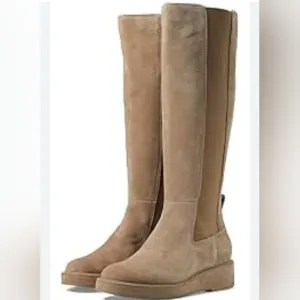 Dolce Vita Womens Eamon H2O Beige Suede Waterproof Knee-High Boots Shoes NEW