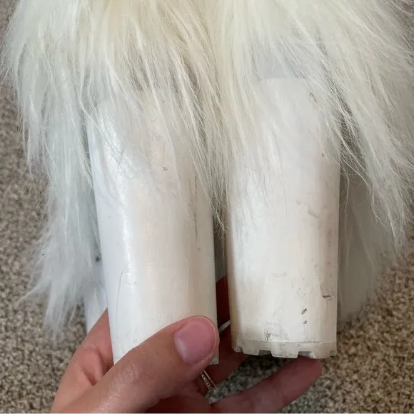 Dolls Kill Current Mood Light Up Fluffer White Boots Women’s Size 11
