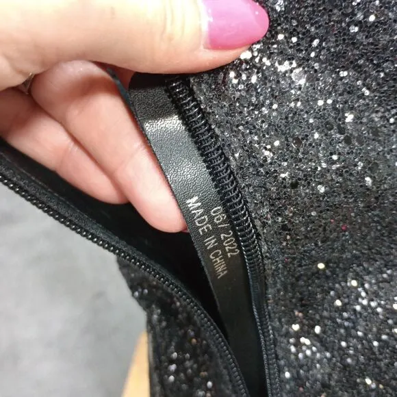 Dolls Kill Shelley's London Sparkle Platform Boots Festival Size 7 Glitter 5&quot;