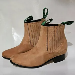 Dorado Star Brown Leather Ankle Booties Boots Western Bohemian Women's 23 MX