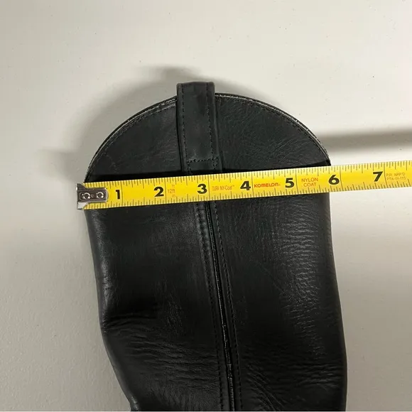 Double H Black Leather Motorcycle Boots with Harness