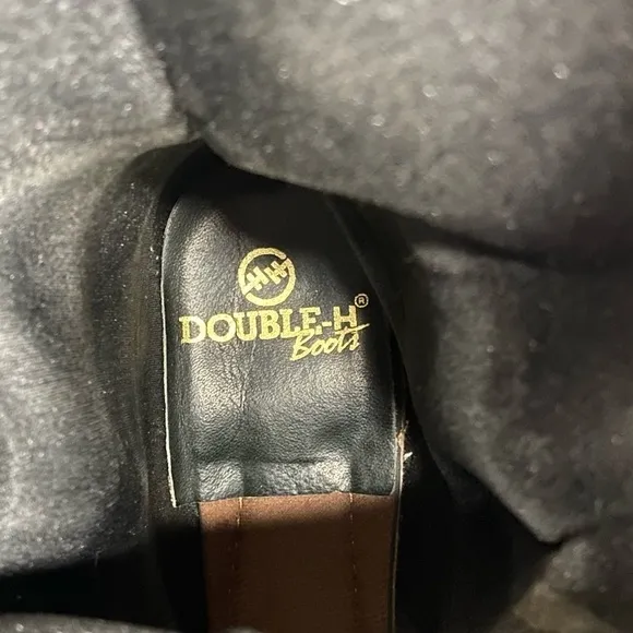 Double H Leather Slouch Cowboy Boots. Size 11