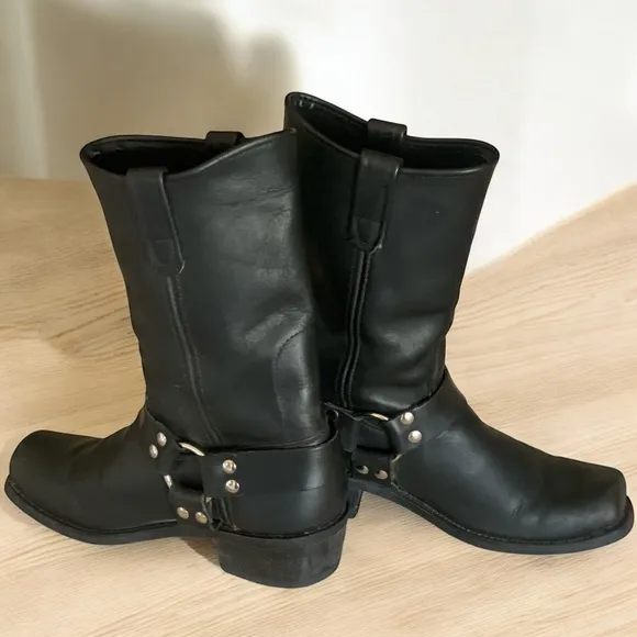 DOUBLE H Motorcycle HARNESS BOOTS Leather Rockbilly Steampunk Bikercore …