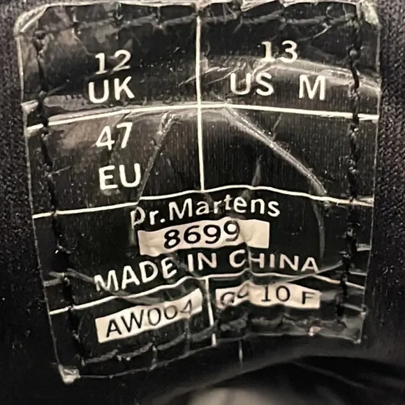 Dr Doc Martens 8699 Black Boots size 13