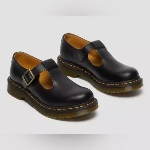 Dr. Marten Black Leather Mary Jane Shoes