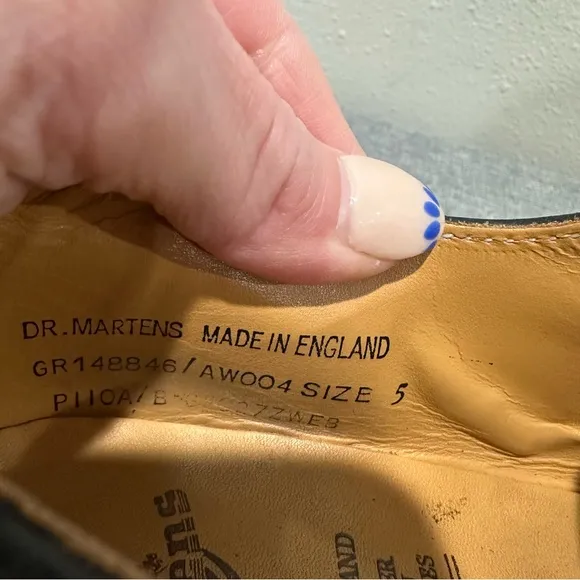 Dr. Marten Black Leather Mary Jane Shoes