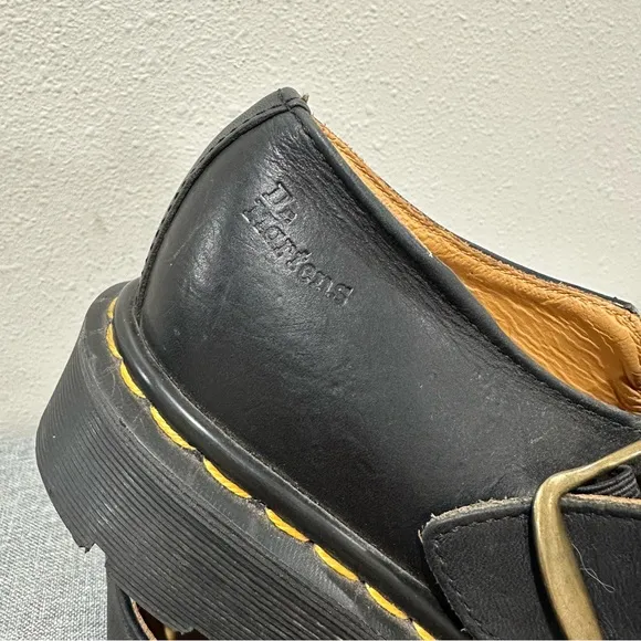 Dr. Marten Black Leather Mary Jane Shoes