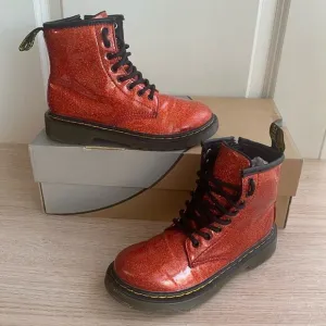Dr. Martens 1460 Glitter Lace Up Combat Kids Boots - SZ 1 Y