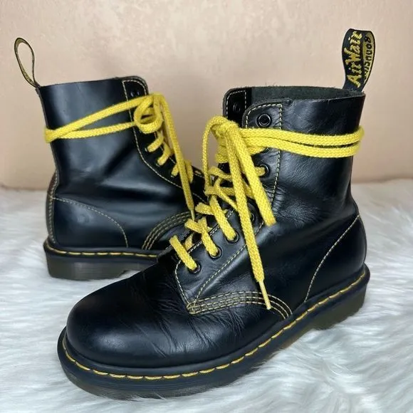 Dr. Martens 1460 Pascal Atlas Leather Lace Up Boots Size 6