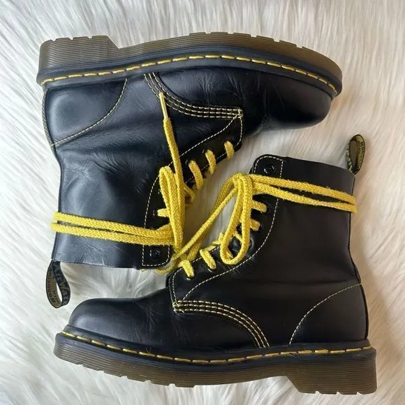 Dr. Martens 1460 Pascal Atlas Leather Lace Up Boots Size 6