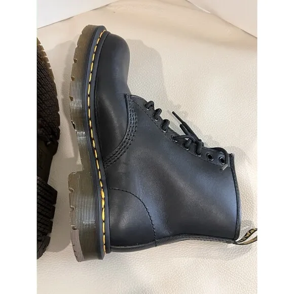 Dr. Martens 1460 W Women's Black Smooth Leather Boots Sz 7 L EUC!
