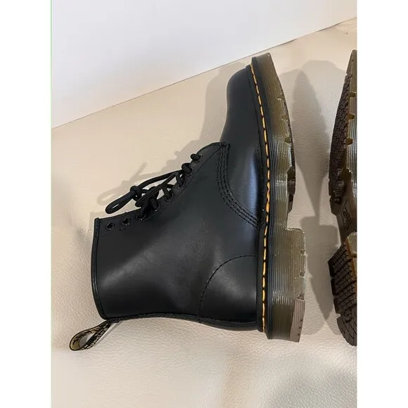 Dr. Martens 1460 W Women's Black Smooth Leather Boots Sz 7 L EUC!