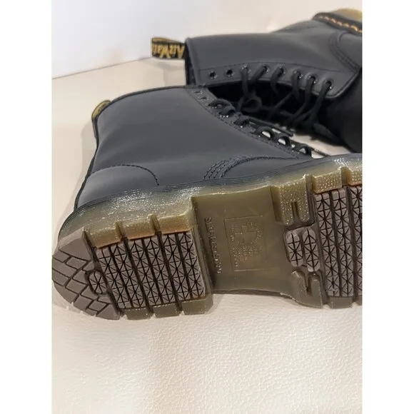 Dr. Martens 1460 W Women's Black Smooth Leather Boots Sz 7 L EUC!