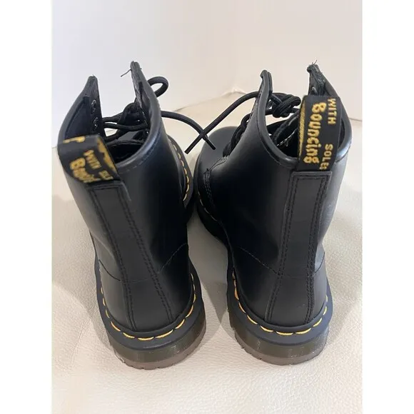 Dr. Martens 1460 W Women's Black Smooth Leather Boots Sz 7 L EUC!