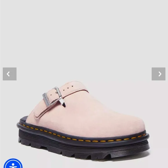 Dr. martens baby pink mule clog zebzag shoes platform