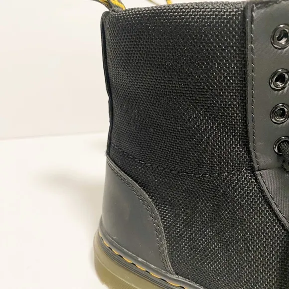 DR MARTENS BLACK COMBS J BLACK LACE UP &amp; ZIPPER ANKLE BOOTS SIZE Little kid 2