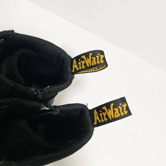 DR MARTENS BLACK COMBS J BLACK LACE UP &amp; ZIPPER ANKLE BOOTS SIZE Little kid 2