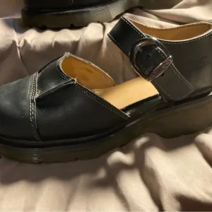 Dr. Martens Black Leather Mules