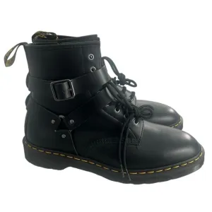 Dr Martens Boots Mens 13 Black Leather Cristofor Motorcycle Harness Biker NWOB