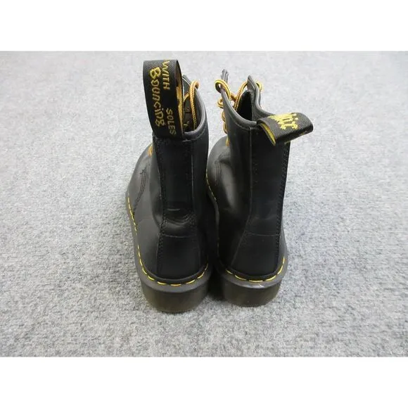 Dr Martens Boots Womens Size 8 Black‎ Leather 1460 Harper Lace Up Shoes