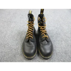 Dr Martens Boots Womens Size 8 Black‎ Leather 1460 Harper Lace Up Shoes