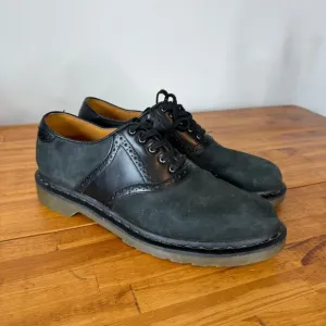 Dr. Martens Dillan Black Leather Lace Up Oxford Dress Shoes Grunge Size 12
