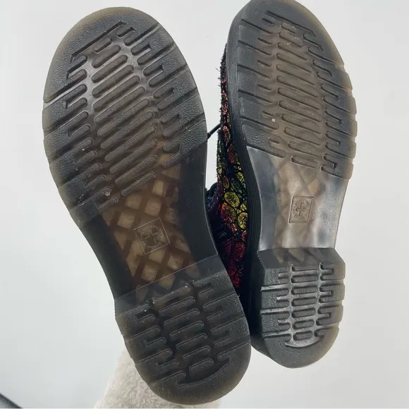 Dr. Martens Girl’s 1460 Pascal Boots Black Rainbow Snake Print Zipped 3