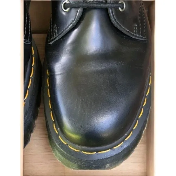 Dr Martens Jadon Platform Air Wair Boots Mens 9 Womens 10  Black Smooth Leather