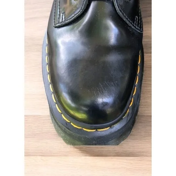 Dr Martens Jadon Platform Air Wair Boots Mens 9 Womens 10  Black Smooth Leather