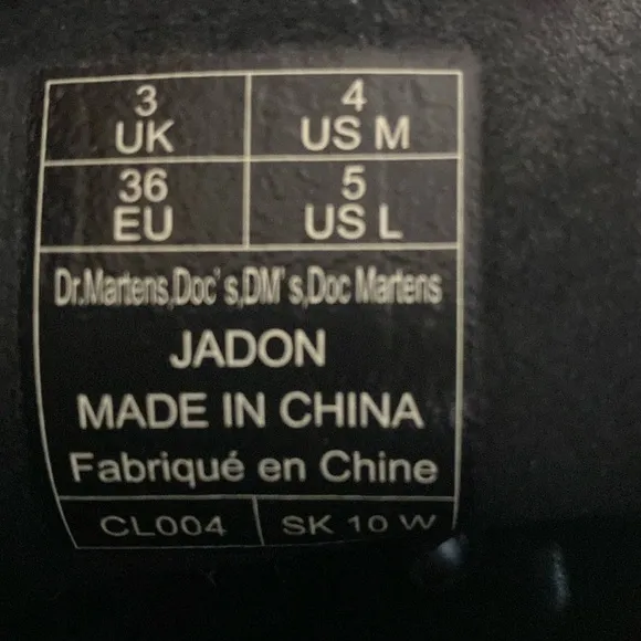 Dr. Martens Jadon Womens Size 5 Black Platform Boots